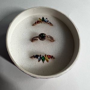 Ring bomb Party | Autism "Crown Of Creativity" Rainbow Topaz | Size 7